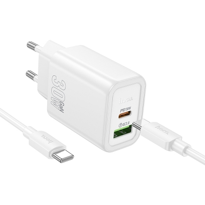 HOCO Gentle PD30W+QC3.0 Charger C to C (EU)